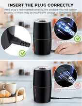 Load image into Gallery viewer, KYG Electric Coffee Grinder 300 W Motor 70 g Capacity Coffee Grinders Electric Safety Lock with 304 Stainless Steel Blades Coffee Bean Grinder Low Noise 45 dB for Coffee Beans, Nuts, Spices, etc
